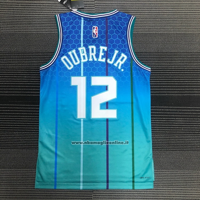 Maglia Charlotte Hornets Kelly Oubre JR. #12 Citta 2021-22 Blu